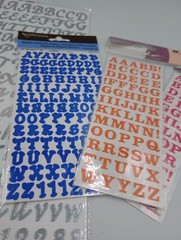 Alphabet Stickers Stamps Lot of 6 Various Brands Packs New Old Stock Sealed