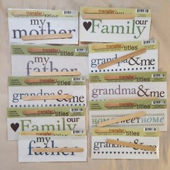 NEW Lot 10 MME Transfer Titles Family Father Mother Grandparents Home Sweet Home