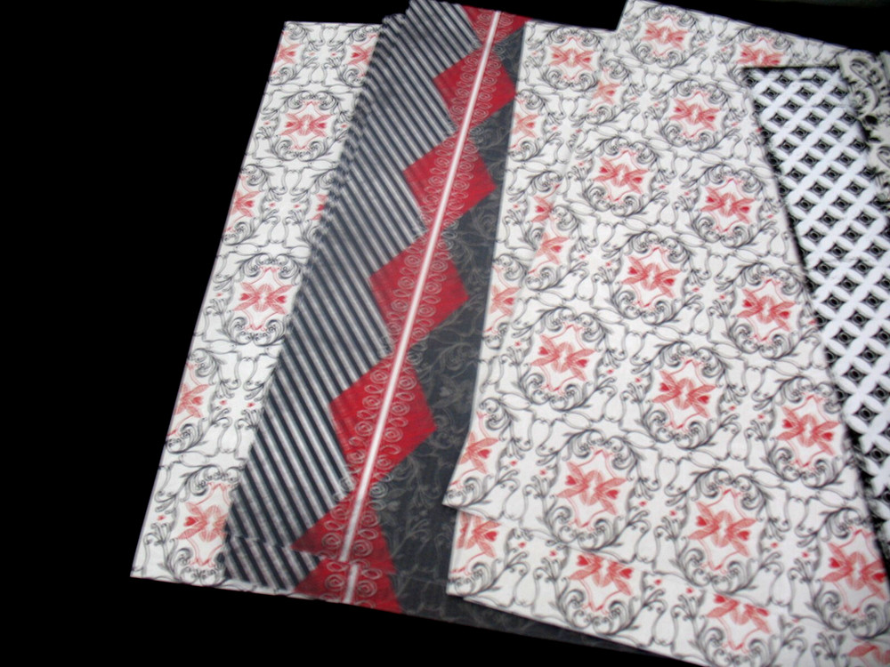 Creative Memories Divine Black/White,Red,Gray, Lot, Unused, Loose, 40 Sheets.