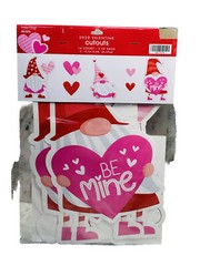 Brother/Sister Valentine Cutouts 14 Ct 2 Of Each. 2- 10.5 Inches -BE MINE