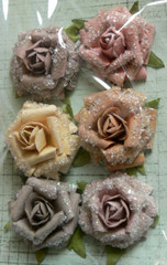 Winter Rose Marble Ice – Paper with Glitter – 6 Varied Colours 35-37mm Prima 17M