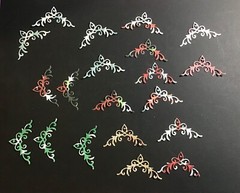 Page Corners Photo Corners Fancy Flourish Filagree Corner Die Cuts 12 pcs 1-3/8”