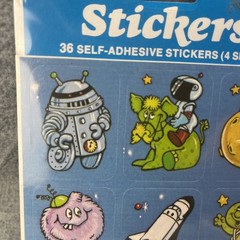 Vintage Space Alien Moon Eureka Retro Teacher Stickers Class Reward