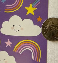 RAINBOWS & CLOUDS Stickers(36pc)AGC…Weather…Stars…Flowers…Hearts…Card Making…