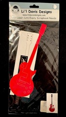 Li’l Davis Laser Cut Guitar Music Band Instrument Scrapbook Embellishment
