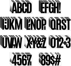 156 Pieces 30 Sheets Extra Large Letter Stickers,Vinyl Mailbox Numbers Alphab…