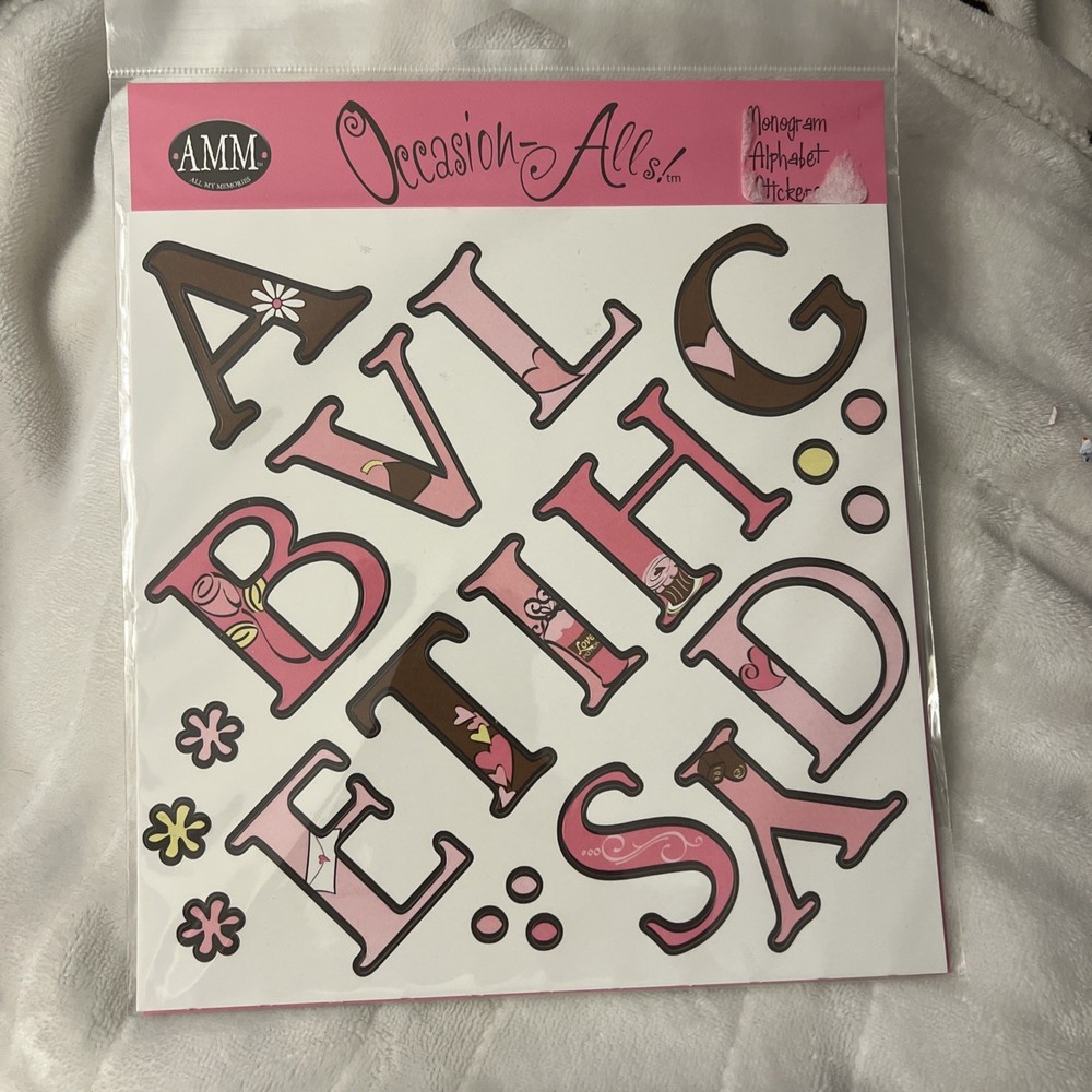 All My Memories Monogram Alphabet Stickers NIP However See NOTE In Description