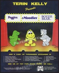 TERIN KELLY – Original 1984 Trade AD / ADVERT – Moodies – Puggles – Bozzie Bear