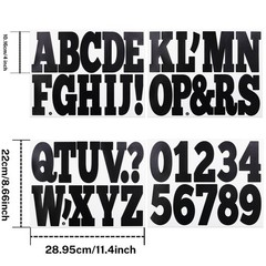 4 Inch Letter Number Stickers, Self Adhesive number Black