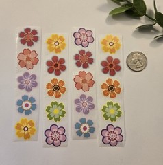 20 Tropical Flower Stickers/Hawaiian Flower Stickers/Summer Flower Stickers