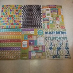 Huge Diecut Scrapbooking Clipboard 46 Sheets Bundle 3500 Pieces Alphabet Phrases