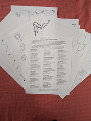 Teacher plan books, writing paper, acid free stickers
