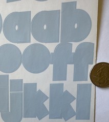 LARGE LIGHT ICE BLUE 1-1/4”Chunky Shadow Alphabet Stickers(114pc)Making Memories