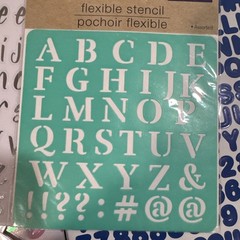 Lot Of 9 Alphabet Stickers Assorted Styles 1 Stencil