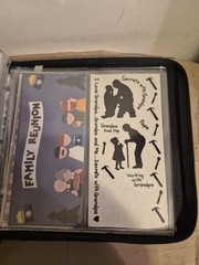 Crop instyle psb 3 ring binder W/ Family friends & home cutouts & Stickers