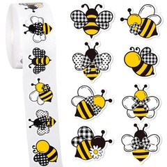 1000Pcs Bee Stickers for Kids Summer Plaid Bumble Bee Stickers World Bee Day …
