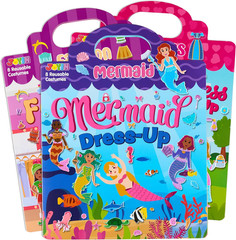 3 Sets Dress-Up Reusable Sticker Books 3D Activity Fun Travel for Kids 3-5 Years
