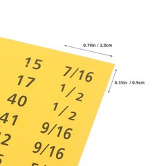 20 Sheets Socket Wrench Tags Labels Tool Classification Size Adhesive