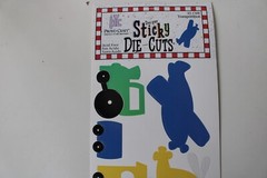 Provo Craft Sticky Designer Transportation DieCut Train Plane Car TruckScrapbook