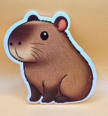 Capybara Animal Die Cut Scrapbooking Craft Embellishment Shape Brown White