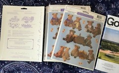 6″ TEDDY BEAR Sunflowers Lot ANNE GEDDES BABY Picnic GIFTED DIE CUT STICKERS