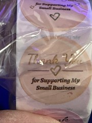 Thank You For Supporting My Small Business Stickers, 2 Rolls Of 500. New.Sealed