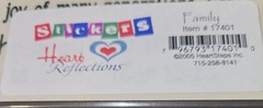 Heart Reflections stickers scrapbook cards crafts Family Bible verses