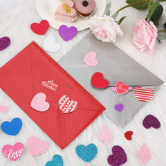 300 Pcs Valentine’s Day Heart Foam Stickers Glitter Self-Adhesive Colorful Mixed