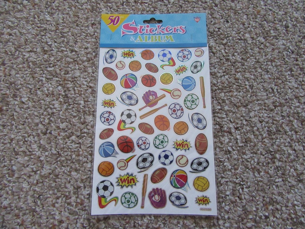 Nicole Quality Value Sports Stickers & Album 50 Pieces (MISSING STICKER ALBUM)