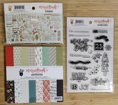 Scrapbook Craft Supplies Mixed Lot Starter Kit Paper Pad Stickers Pen Lot Of 50
