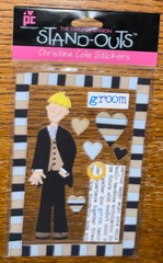 Provo Craft STAND-Outs Christina Cole Framed Grooms Tux Heart Scrapbook Stickers