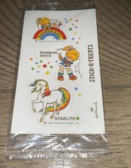 Vintage Hallmark 1983 Rainbow Brite Starlite Stick R Treats Stickers FREE SHIP