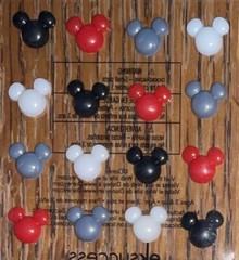 Disney Ek Success Black Red White Gray Mickey Mouse Icons Heads Ears Stickers 3D