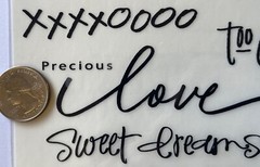 BABY GIRL BLACK Rub-Ons (5-3/4” x8”)Deja views•Newborn •Miracle•Little One•Cute