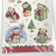 NEW Stickety-Doo-Da CHRISTMAS TEDDY BEAR American Greetings Stickers 4 Sheets