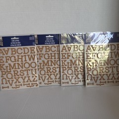 Cork and Canvas Alphas Alphabet Scrapbooking Stickers by Little Yellow Bicycle