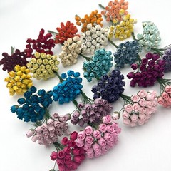 625 MIXED 25 colors Semi Rosebuds Wedding Craft Paper Flower (T30-Kit625-A1)