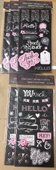 4 Sheets Of Michaels Scrapbooking Chipboard Stickers New 150 Stickers Total