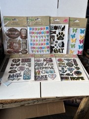54 Packs Of Stickers For Crafts And Scrapbooking various brands and subjects