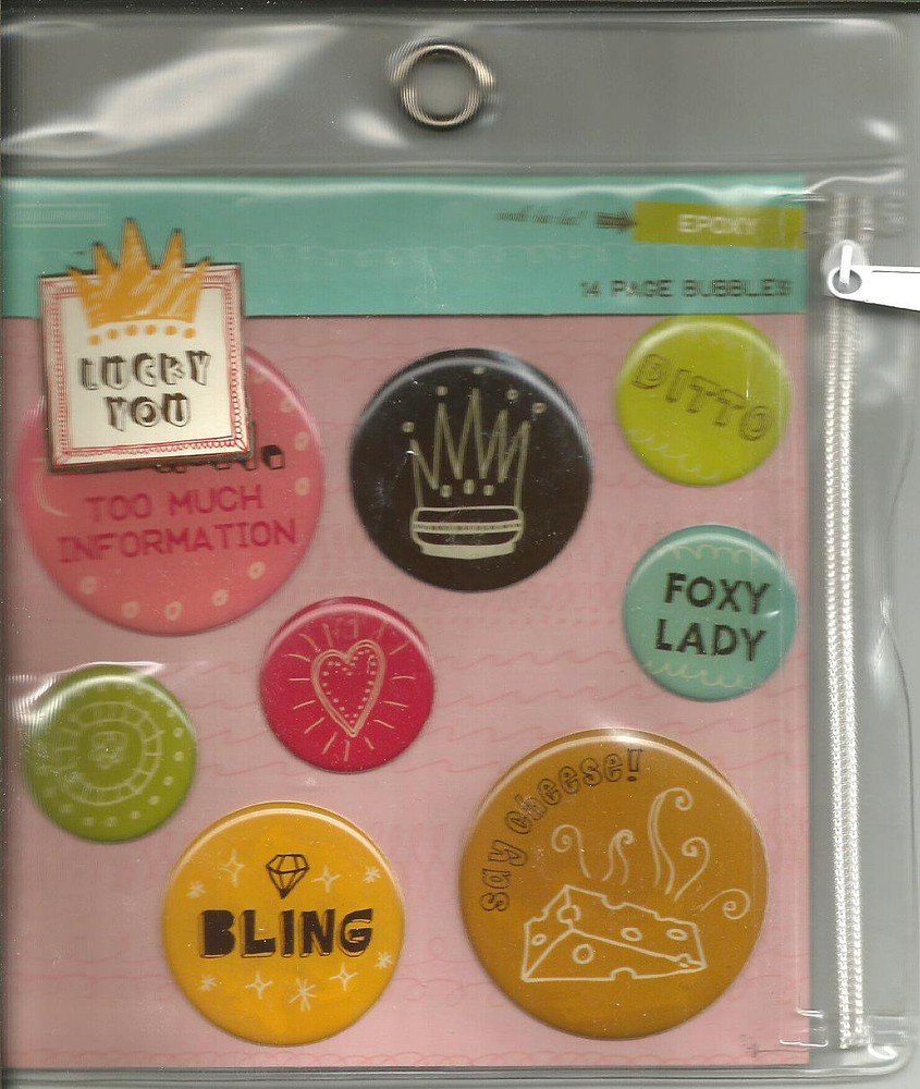 Colorbok Lucky You Epoxy Page Bubbles 14 Pieces
