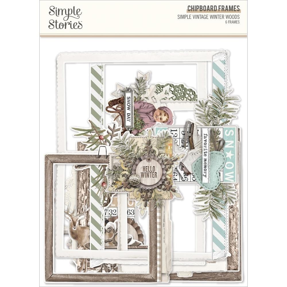 Simple Stories ~ SIMPLE VINTAGE WINTER WOODS ~ Chipboard Frames