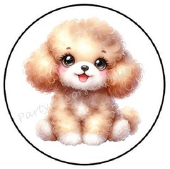 POODLE DOG ENVELOPE SEALS LABELS STICKERS PARTY FAVORS