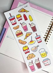 Sushi, Japanese Food, Snack, Pizza, Taco :Handmake Erin Condren Planner Sticker