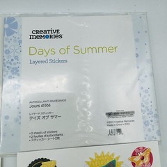 Lot 3 Creative Memories Layered Stickers Summer Days of Winter Days of Spring