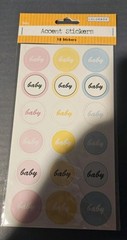 Colorbok Accent Stickers 18 Baby variety pastel colors in a circle