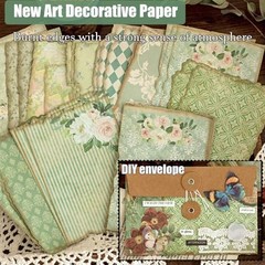 90 Sheets Vintage Scrapbook Paper Kit, Die-Cut Decorative and Decoupage Paper