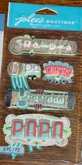 RARE Jolees Grandpa Words Gramps Grandad Papa Grampy Family Pa Scrapbook Sticker