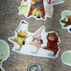 Lot of 12 ATO Planning Stickers Cat, Bear, Bunny & MIA Assorted Sizes Brand New