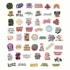 Stickers Motivational Quote Skateboard Vinyl Laptop Luggage Decal Flask Fun 50pc