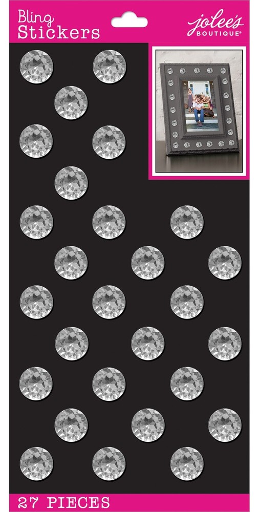 Jolee’s Boutique Themed Stickers-Medium Clear Gems – 6 Pack